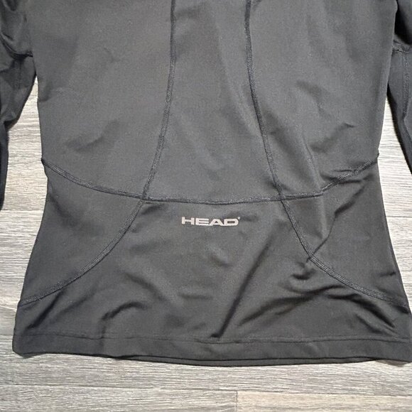 Head Pullover Size Small Rebel Quarter Zip Midlayer Black Thumb Holes Activewear - Picture 8 of 8